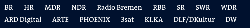 Logos der Landesrundfunkanstalten, Einrichtungen und Kooperationen der ARD